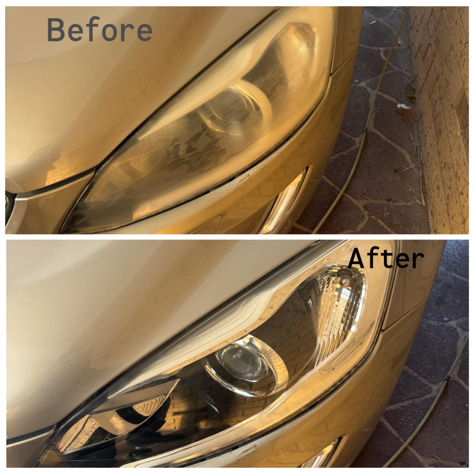 Before and after detailing result