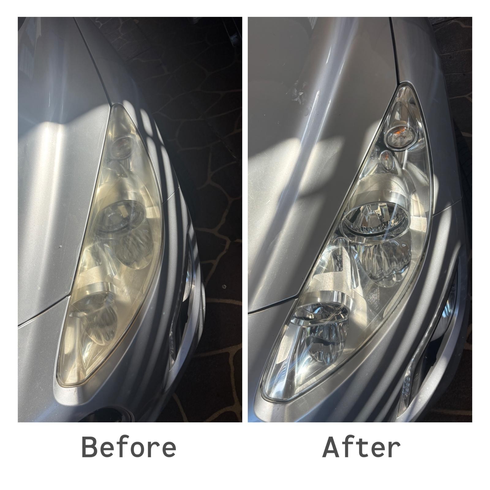 Before and after detailing result