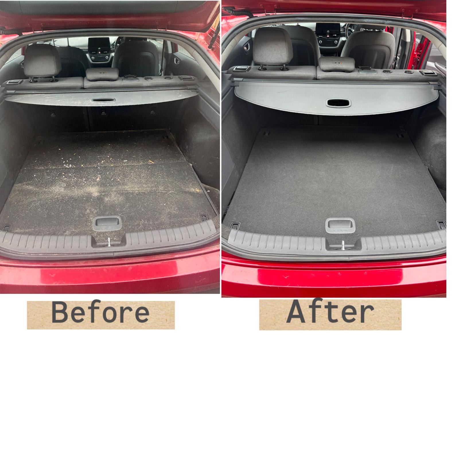 Before and after detailing result