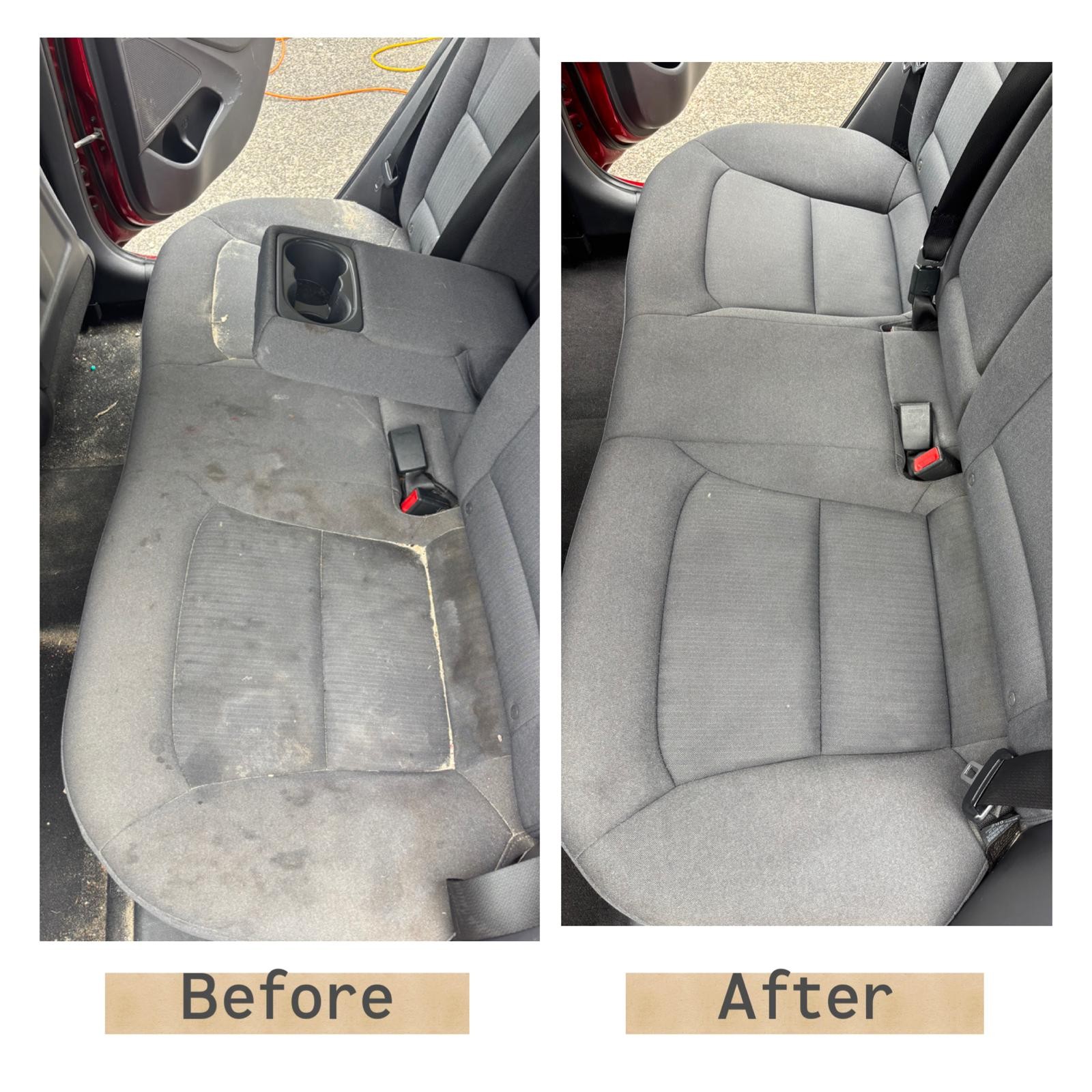 Before and after detailing result