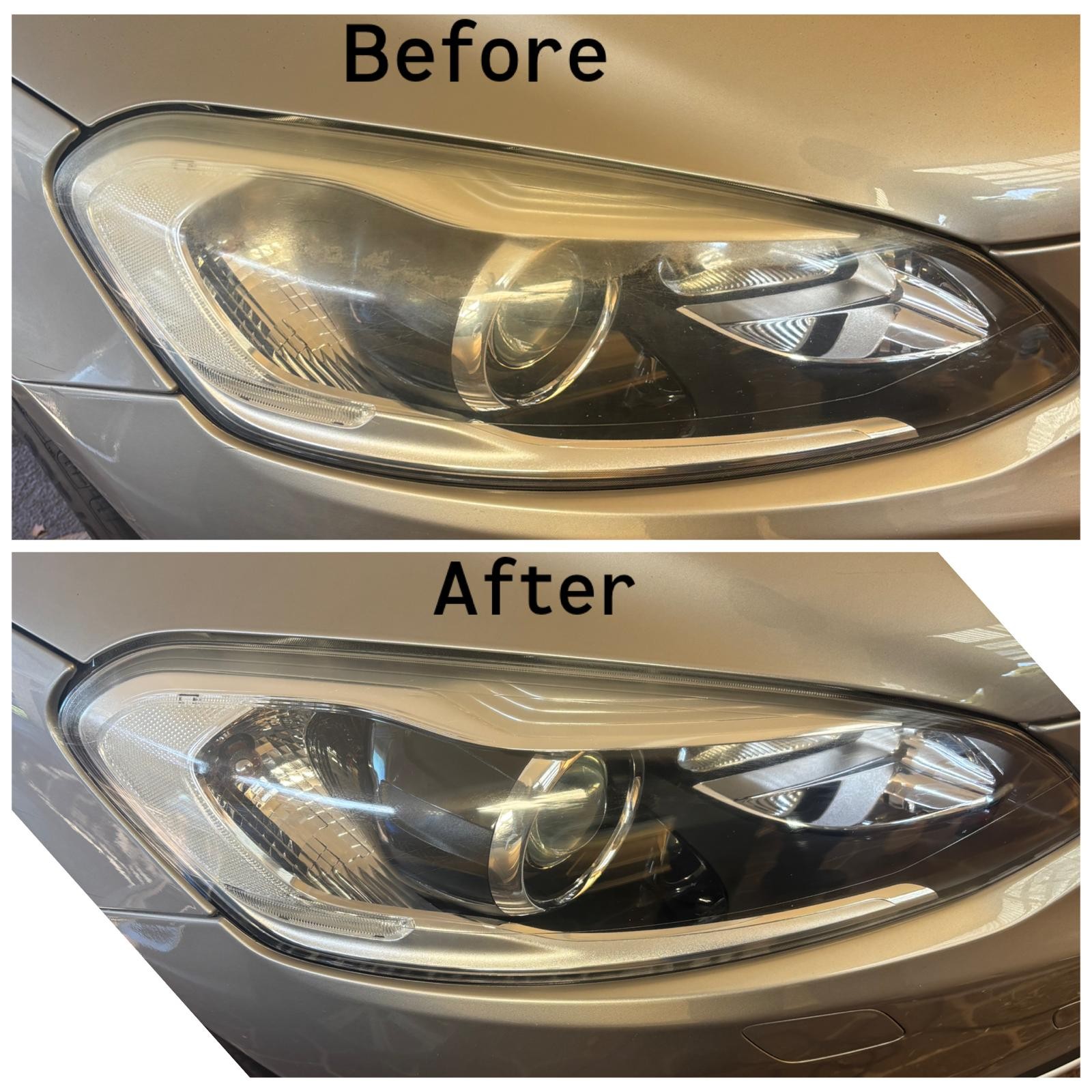 Before and after detailing result