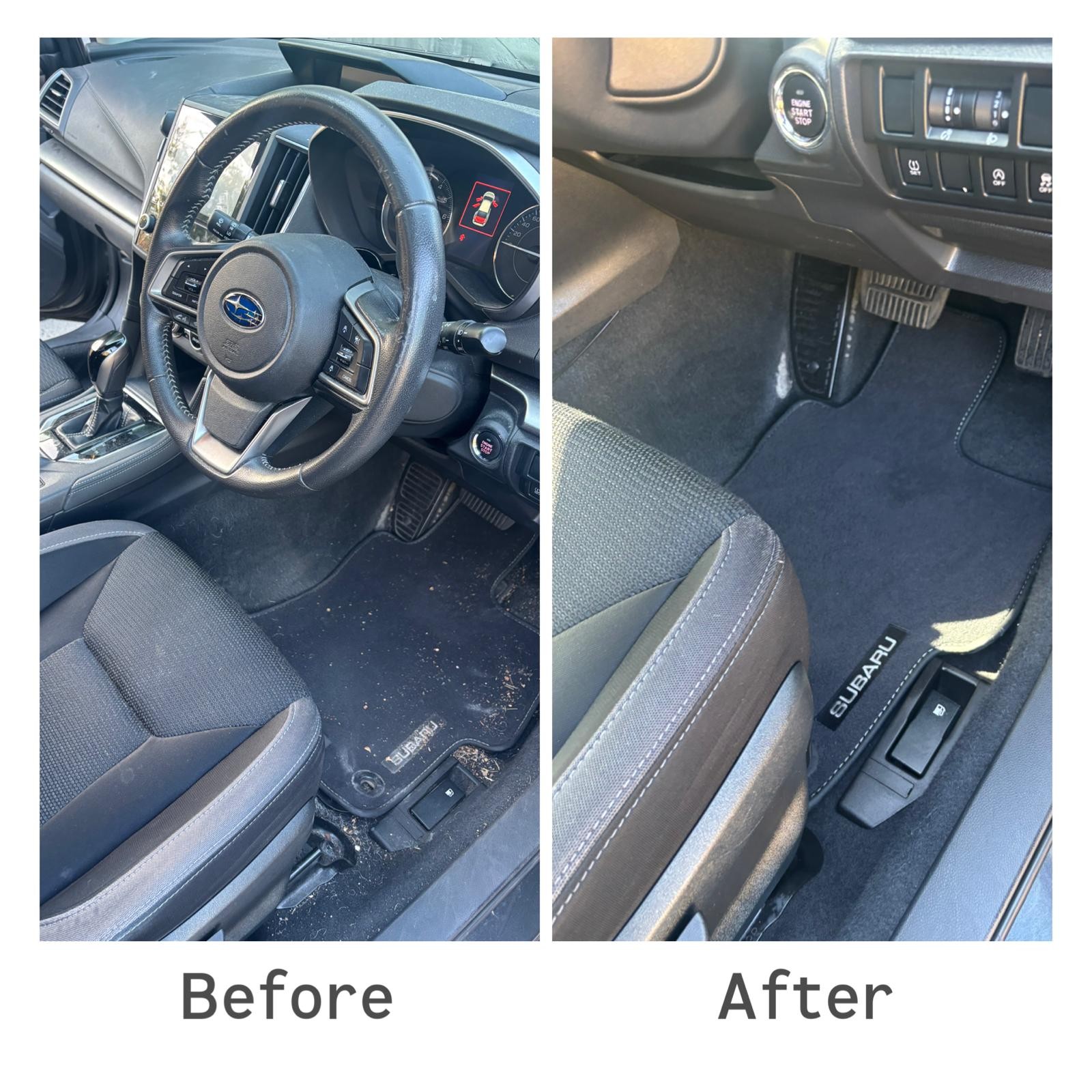 Before and after detailing result