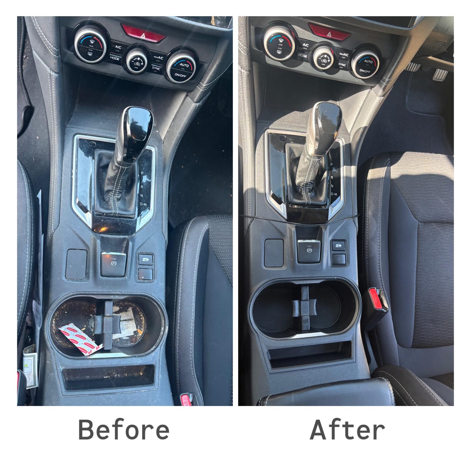 Before and after detailing result