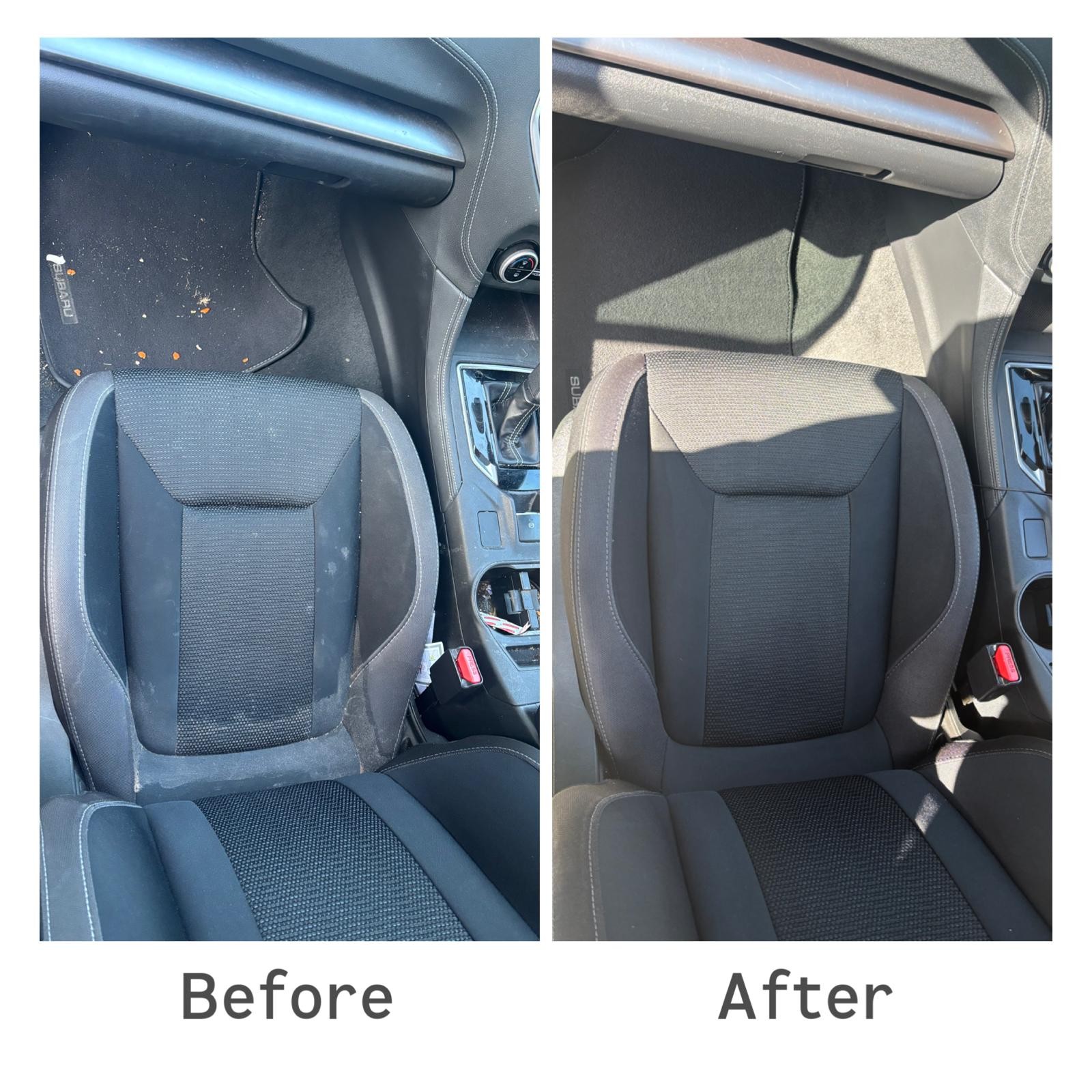 Before and after detailing result