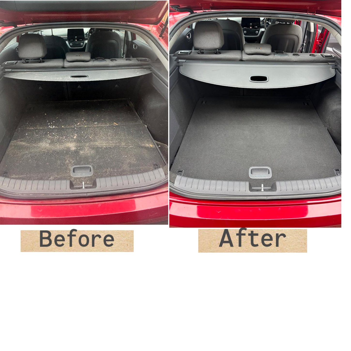 Before and after detailing result
