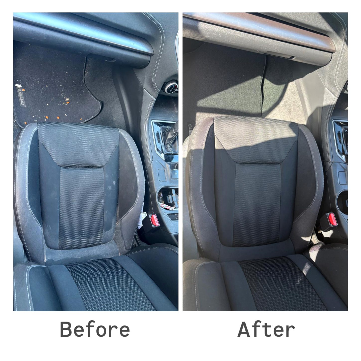 Before and after detailing result