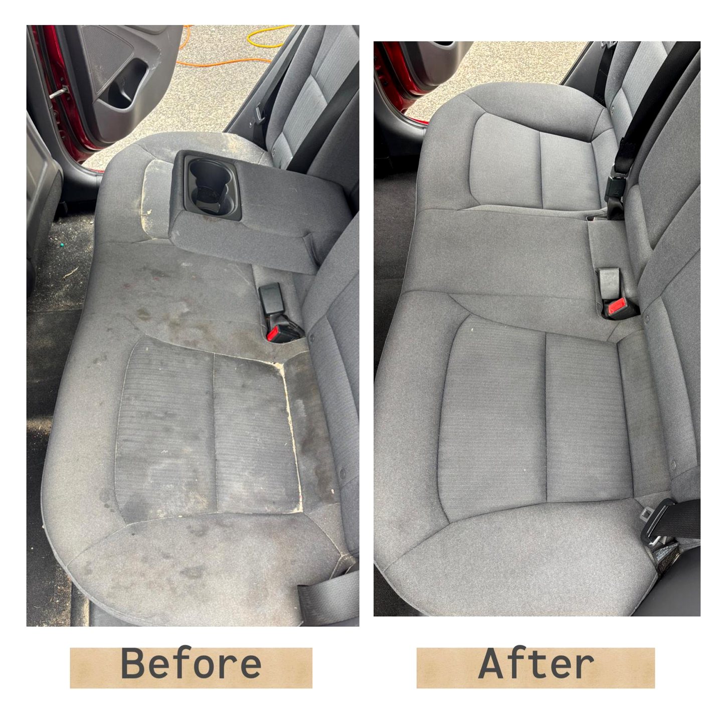Before and after detailing result
